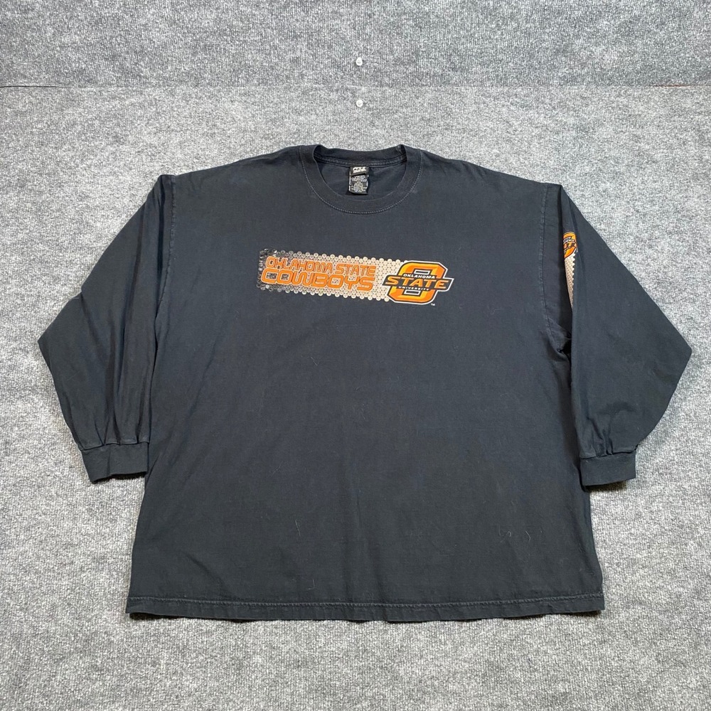 Starter Oklahoma State Cowboys Long Sleeve T-Shirt Mens 2XL Black NCAA Graphic